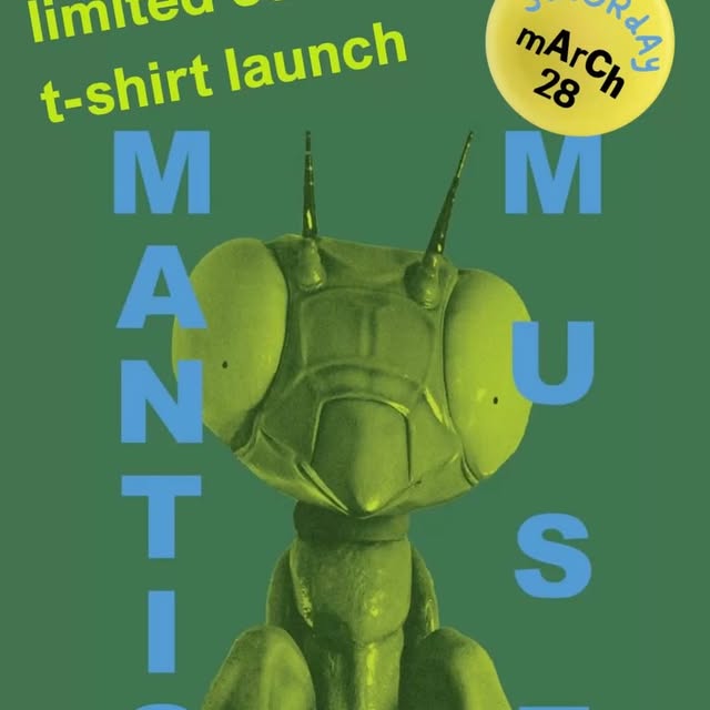 I’ve made a limited edition t-shirt, which we will release at Shrig Shop on Sat 28 March. We’re celebrating @shrigshop 5