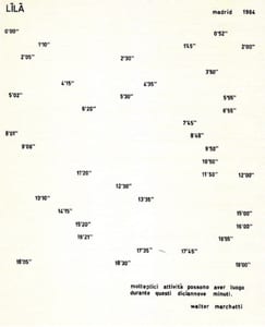 Līlā” (score) Walter Marchetti - 1964
#fluxus #performanceart #waltermarchetti #music #piano