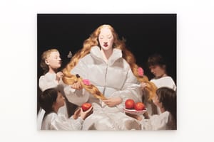 Beati coloro che danzano all’alba del giorno
Oil on linen
116 x 97 cm

'Nieves González in Sacred Hair / Capelli Sacri h