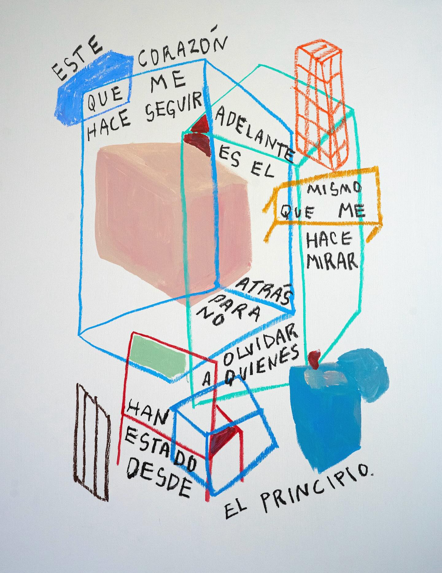 Fig. 1: “Este corazón.” (Mixta sobre madera)