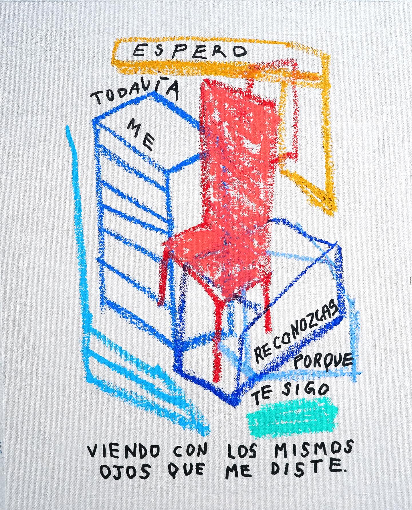 Fig. 1: “Los mismos ojos que me diste.” (Mixta sobre tela)